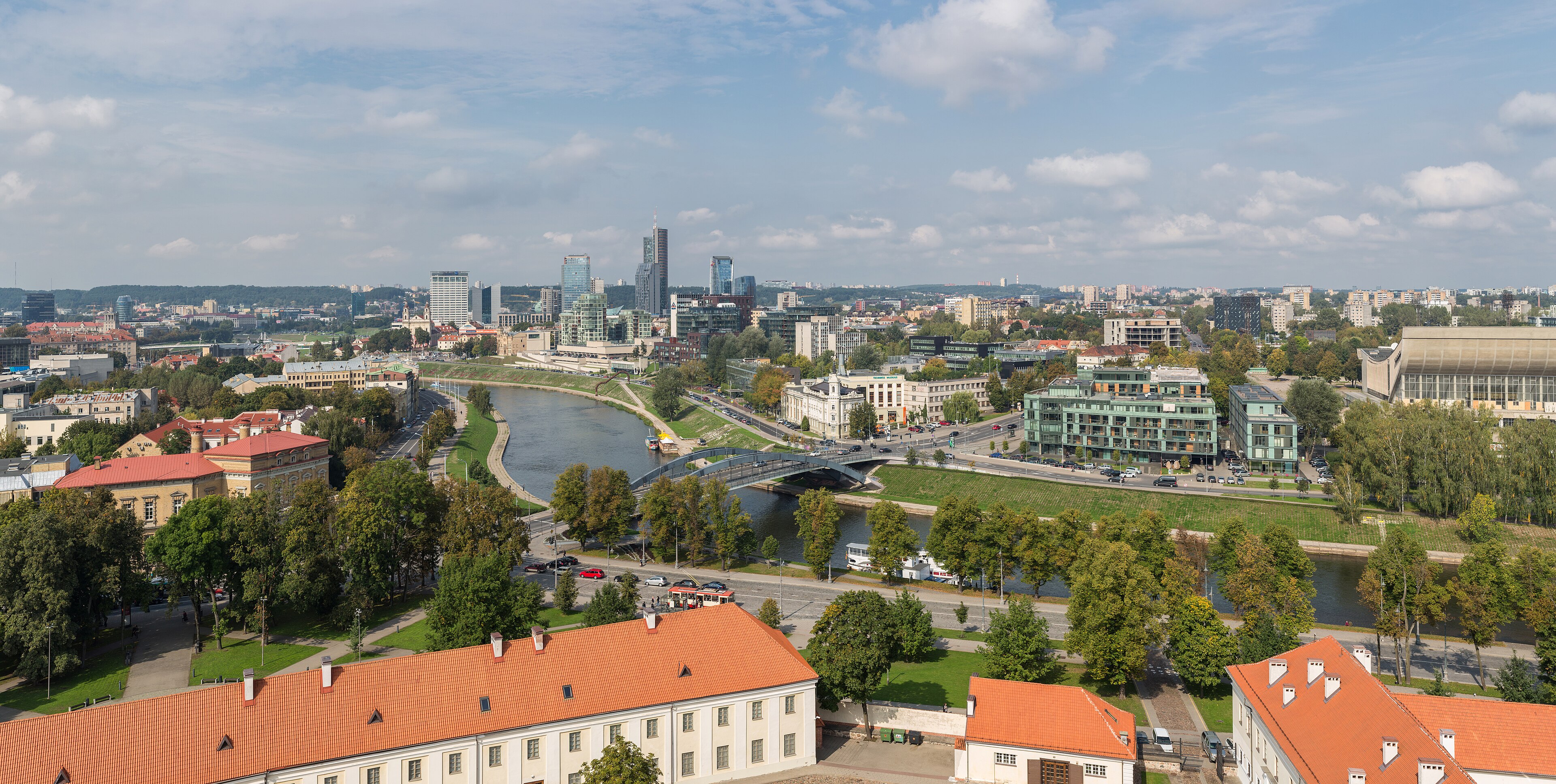 Vilniaus miesto ir Neries panorama